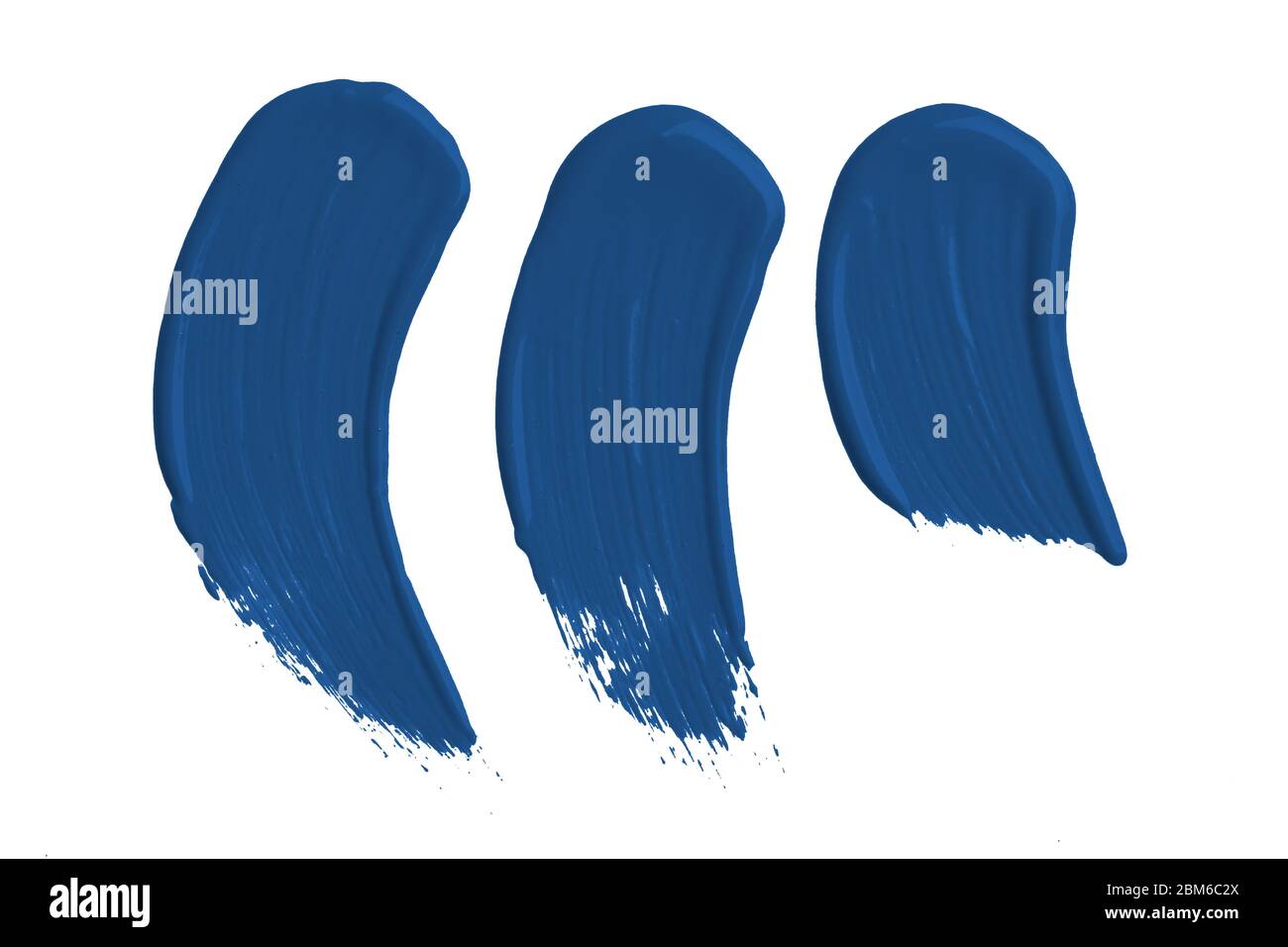 Classic blue brush strokes isolated on white background Stock Photo - Alamy