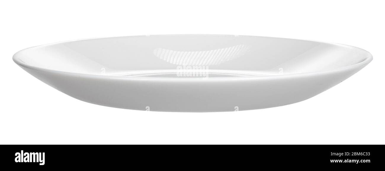 White ceramic plate isolated on white background Stock Photo - Alamy
