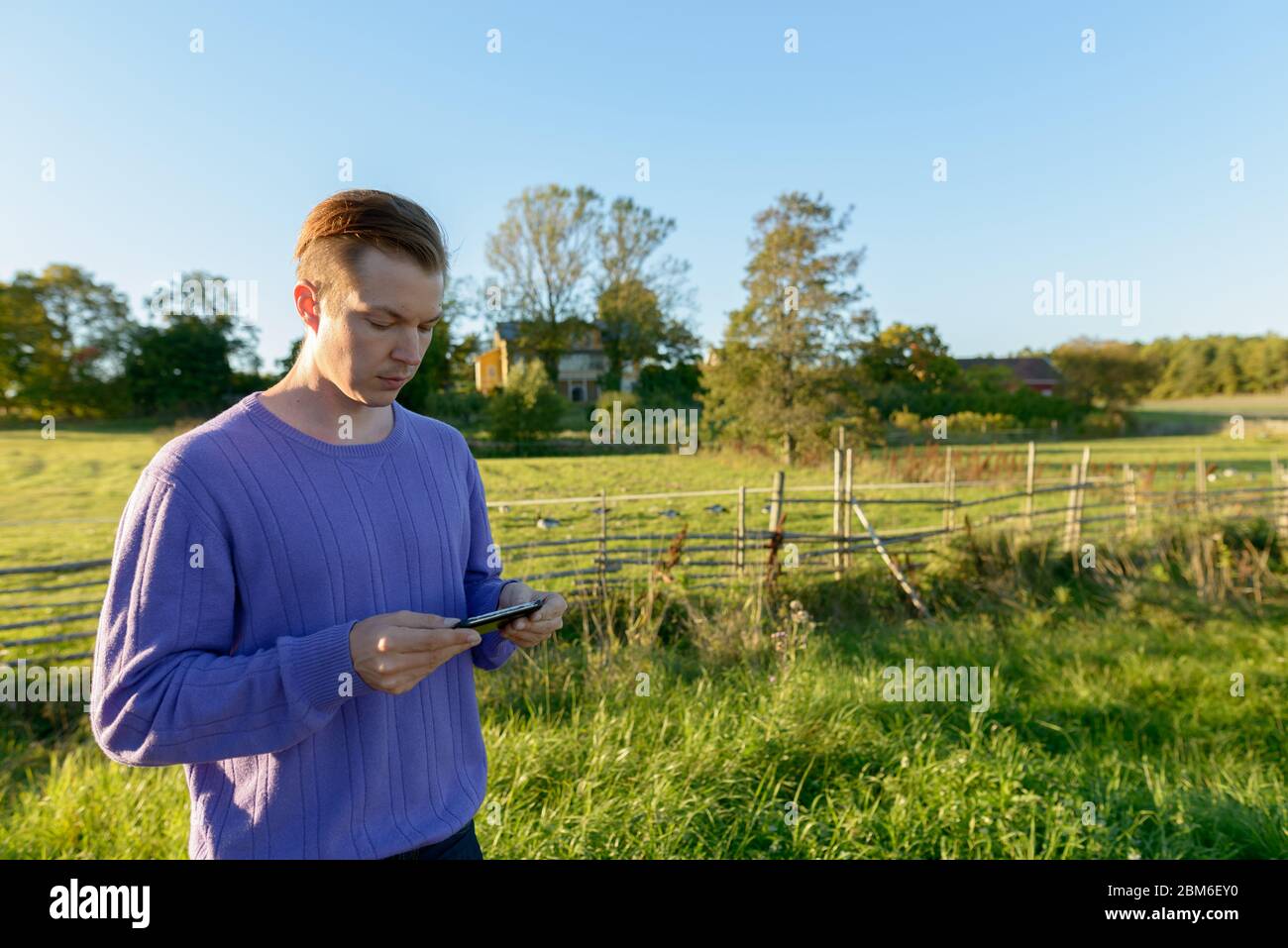 Portrait young man in nature hi-res stock photography and images - Alamy