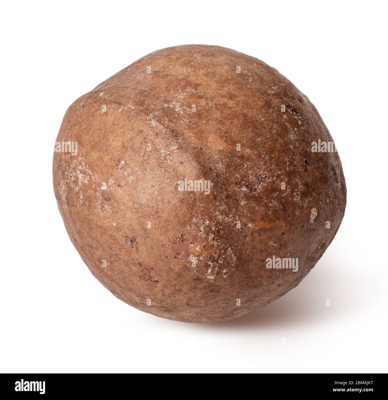 Macadamia nut on white background. Clipping path Stock Photo