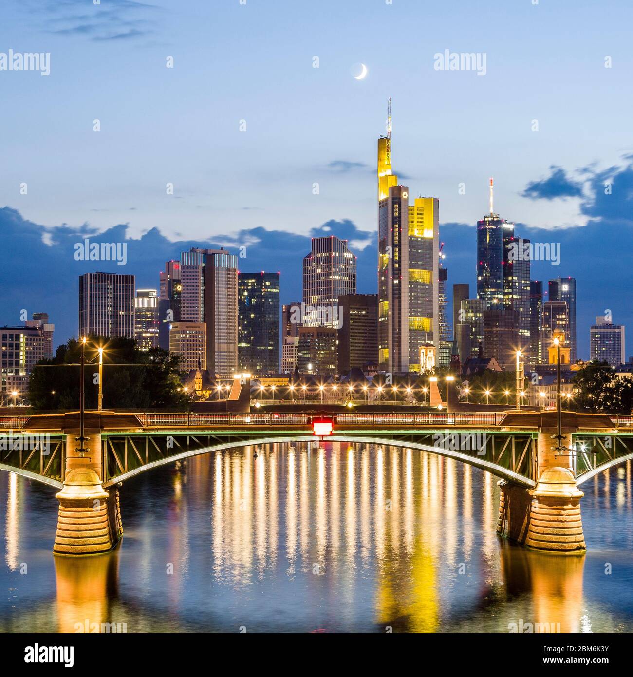 Skyline, Frankfurt am Main, Hessen, Deutschland Stock Photo