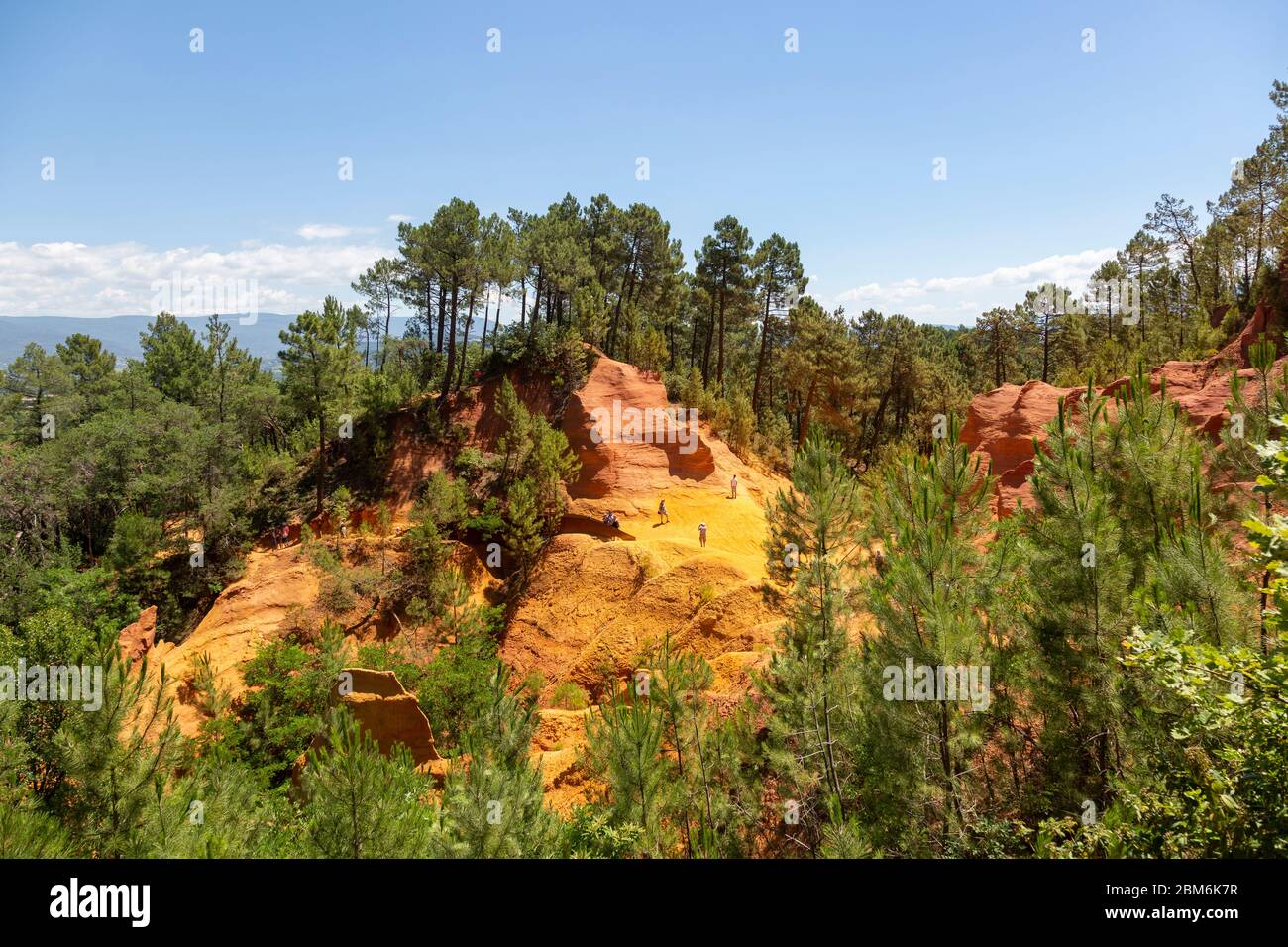 Ockerfelsen, Roussillon, Vaucluse,  Region Provence-Alpes-Côte d’Azur, Frankreich Stock Photo
