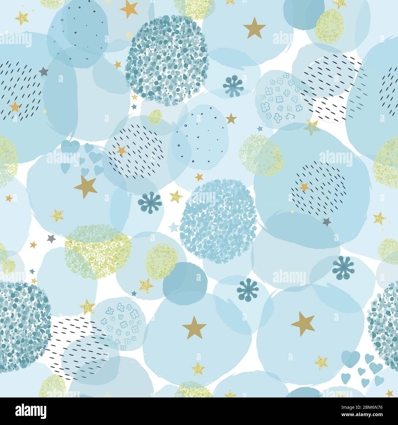 It's a boy. Baby shower with square, stars background seamless fabric pattern.eps Stock Vector