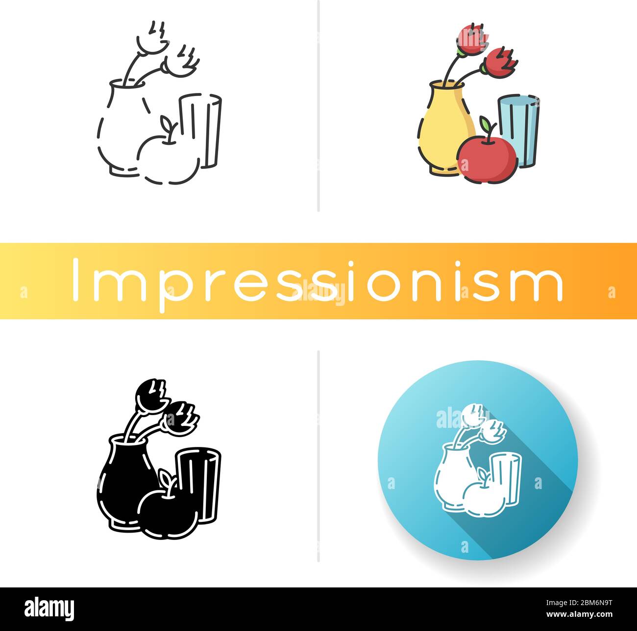 Impressionism icon Stock Vector