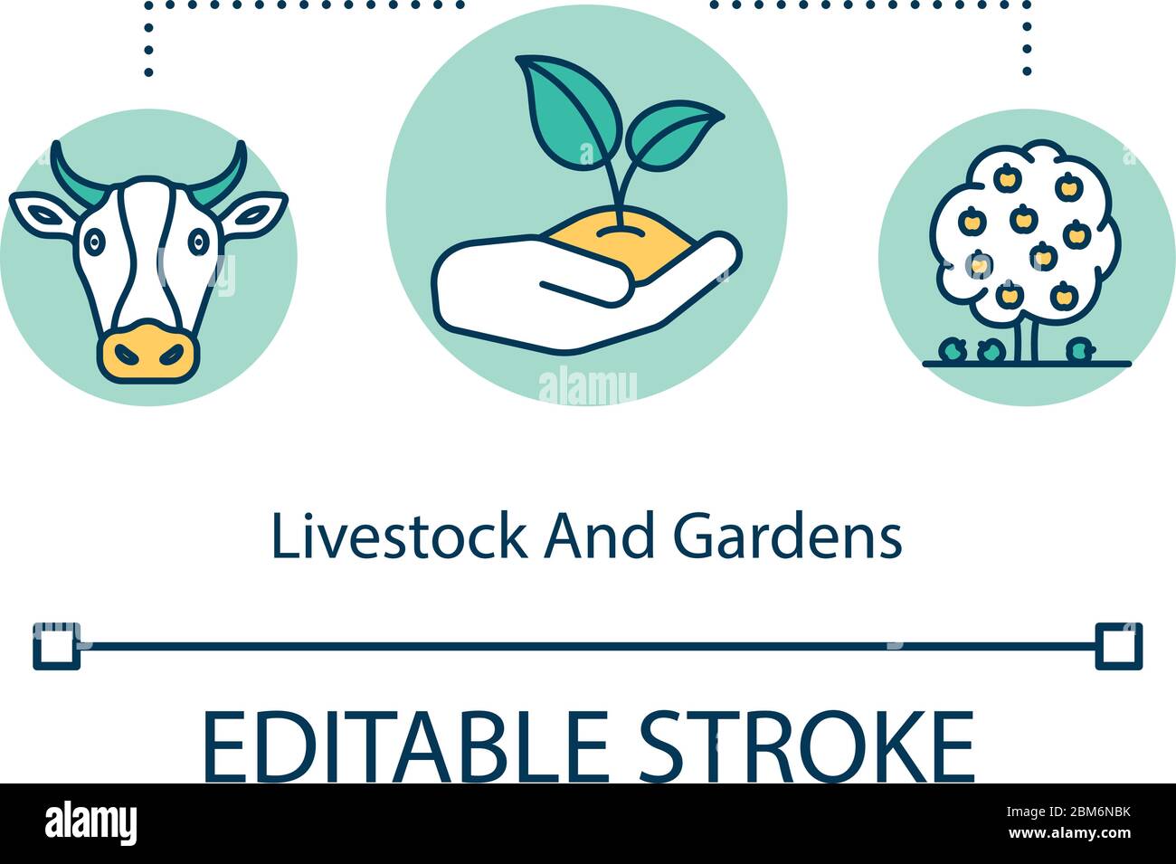 Livestock and gardens concept icon Stock Vector Image & Art - Alamy