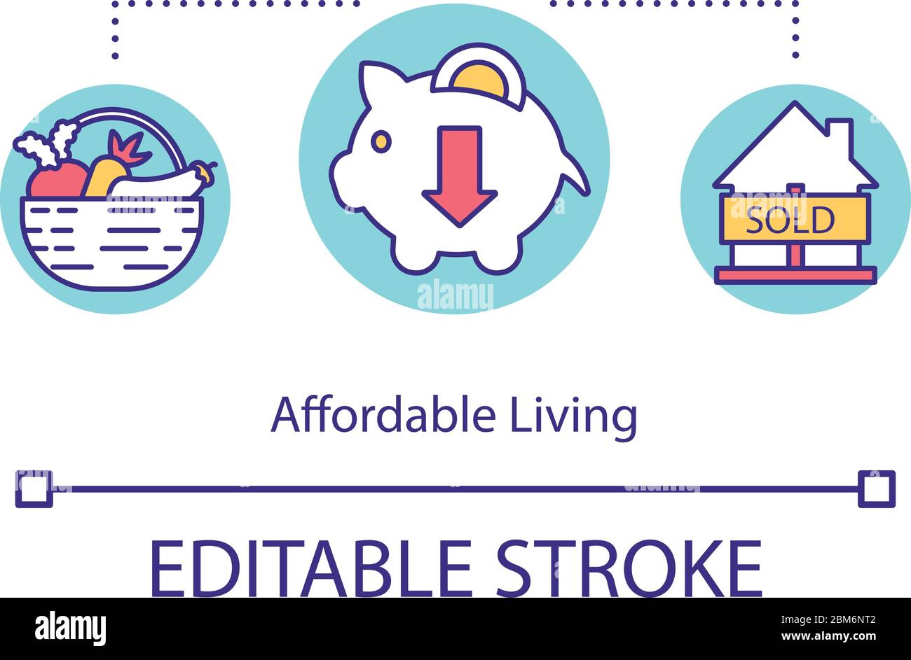 Affordable country living concept icon Stock Vector Image & Art - Alamy