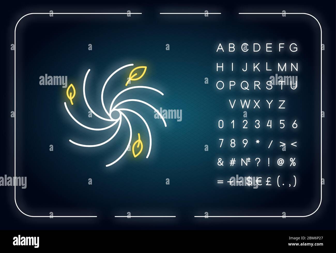 Hurricane neon light icon Stock Vector
