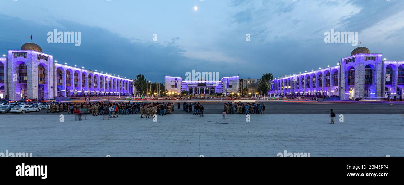 Alatoo-Platz, Bischkek, Kirgisistan Stock Photo