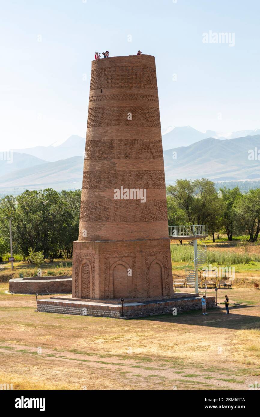 Burana Minarett, Kirgisistan Stock Photo