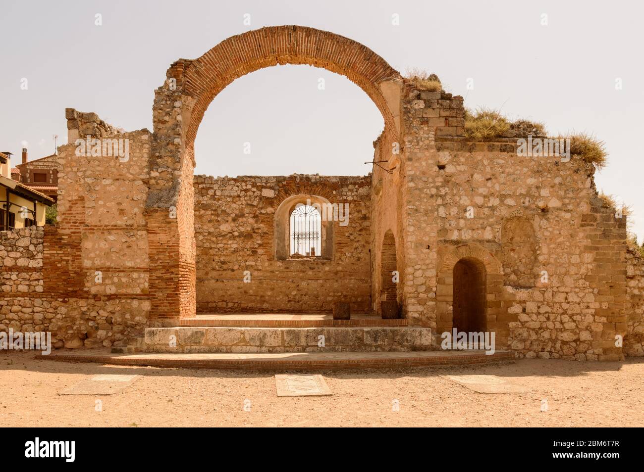 High Altar Of The Church Of Saint Peter In Ruins In Hita. July 23, 2019. Hita Guadalajara Castilla La Mancha. Spain. Travel Tourism Holidays Stock Photo