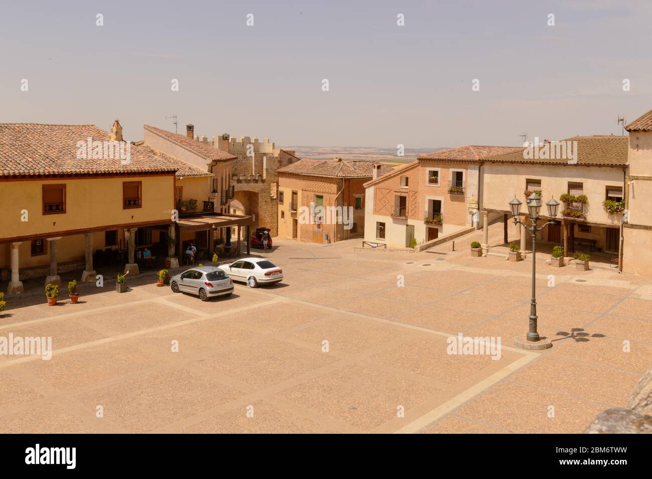 Wonderful Arcipreste  Square Of Medieval Origin In Hita. July 23, 2019. Hita Guadalajara Castilla La Mancha. Spain. Travel Tourism Holidays Stock Photo