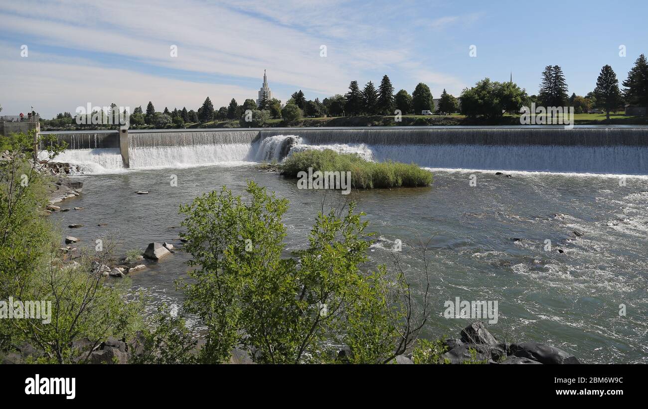 Snake River, Idaho Falls Stock Photo Alamy