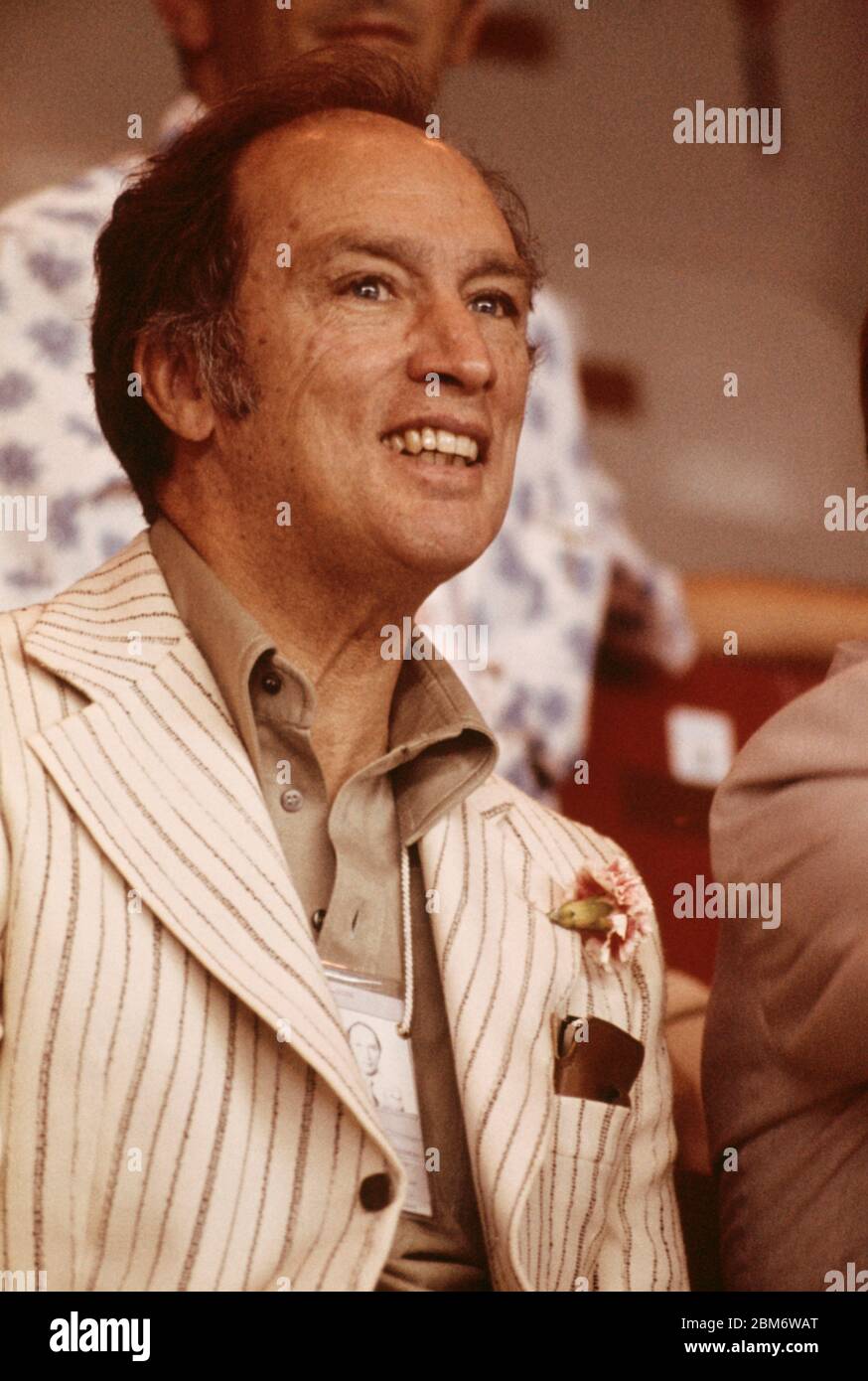 Canada, Quebec, in 1976 at the Montreal Olympics, , Former Prime Minister of Canada, Pierre Elliot Trudeau smiling, close-up Stock Photo