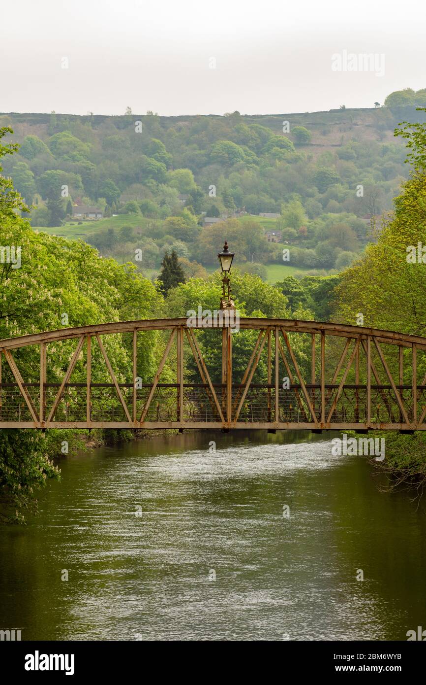 Jubilee Bridge in Matlock, Derbyshire Stock Photo