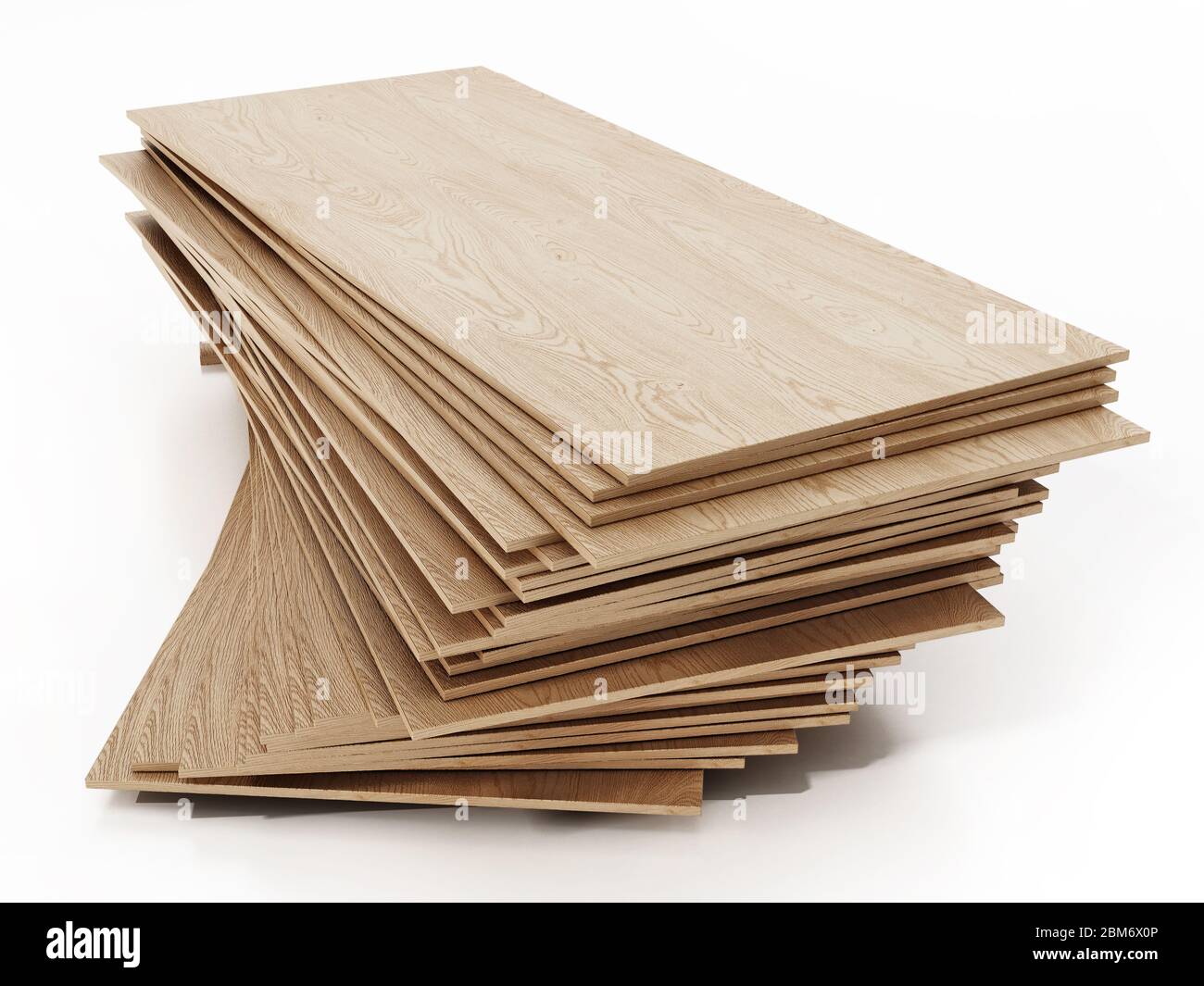 Wood planks isolated on white background. 3D illustration Stock Photo ...
