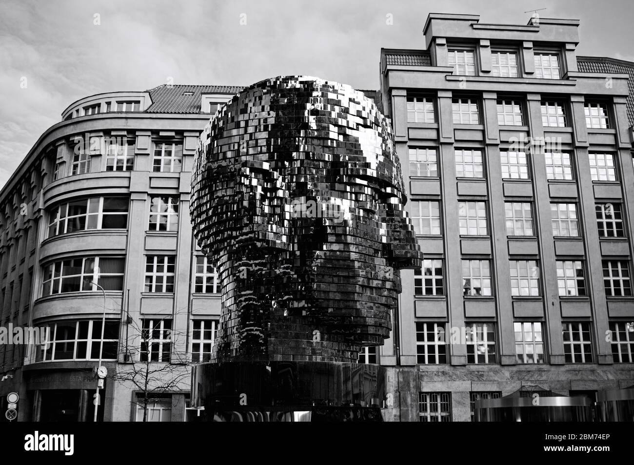 Prague, Czech Republic 29 December 2019 the sculpture of