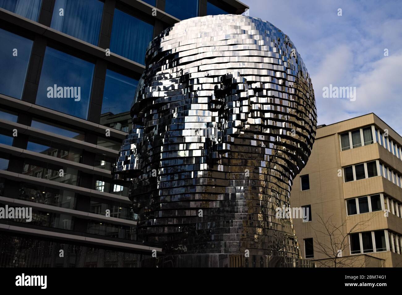 Prague, Czech Republic 29 December 2019 the sculpture of