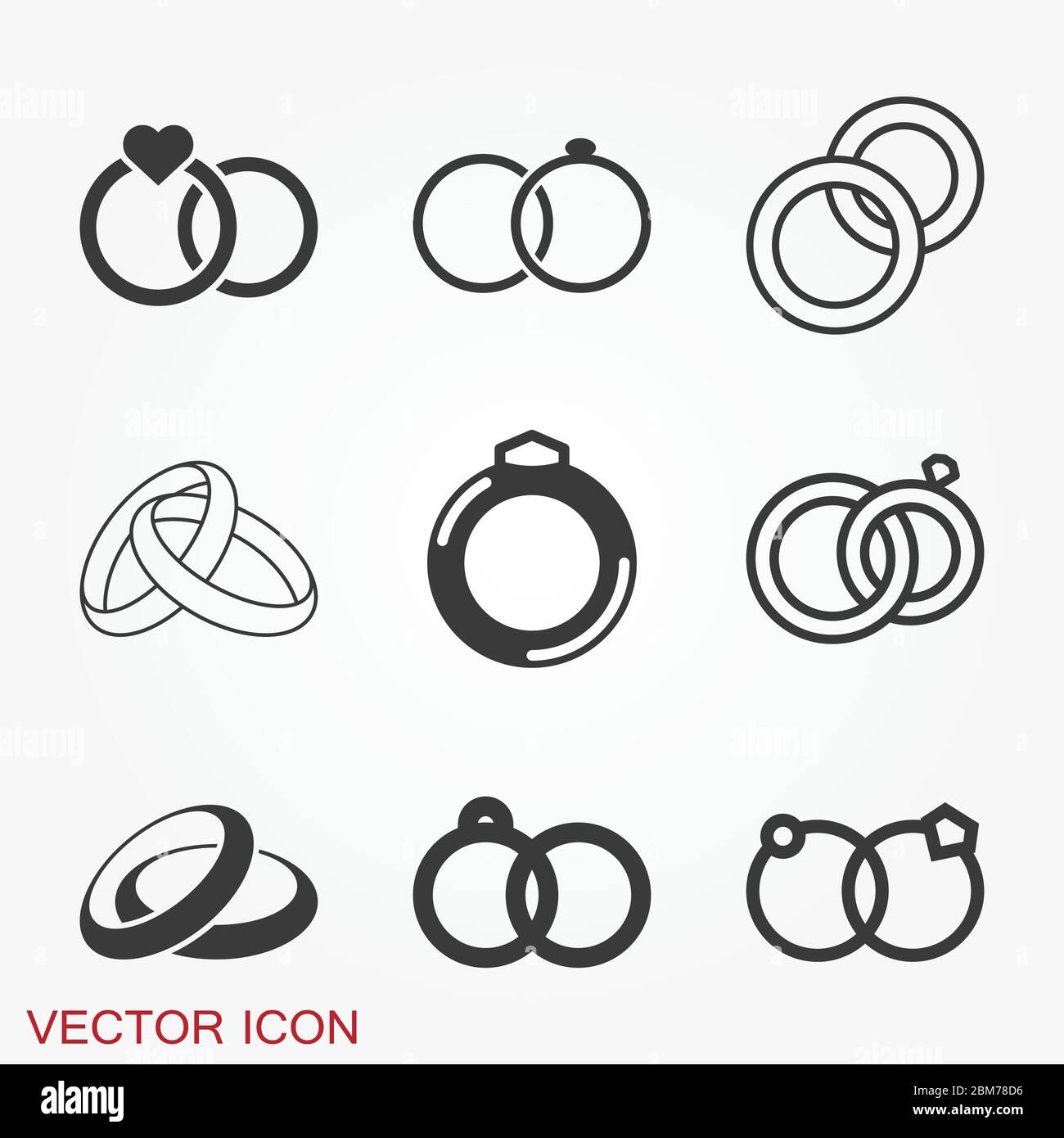 Ring icon, engagement and wedding ring. Vector illustration Stock ...