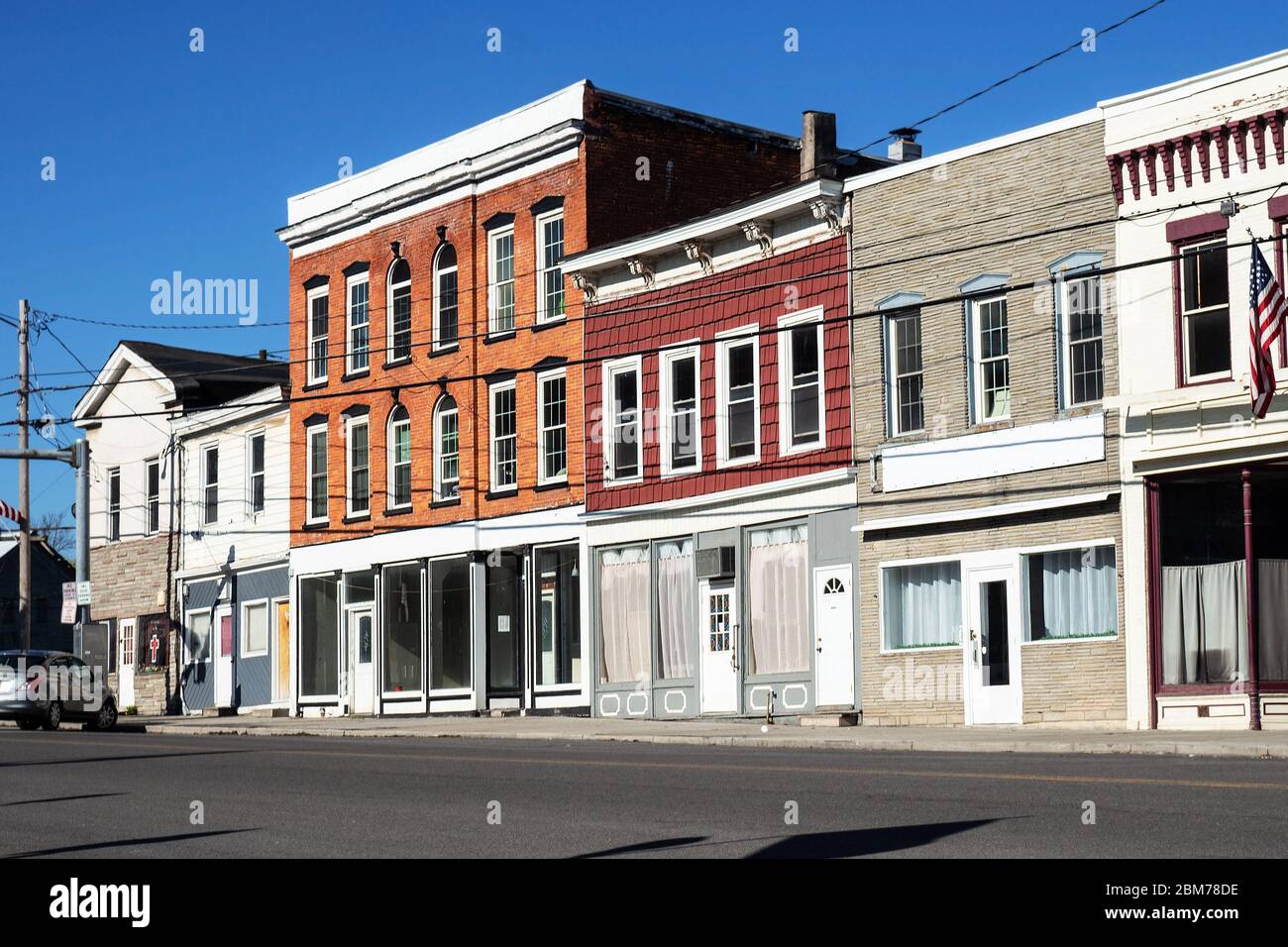 The small village of Port Byron, New York on a beautiful spring day