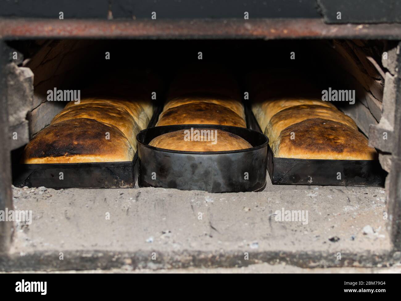 Fresh and crunchy home made bread, baked in traditional stone wood oven