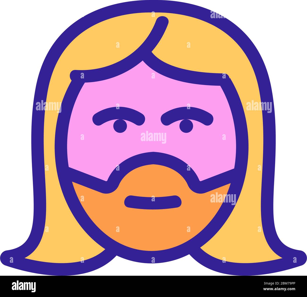 holy face of saint christian icon vector outline illustration Stock ...