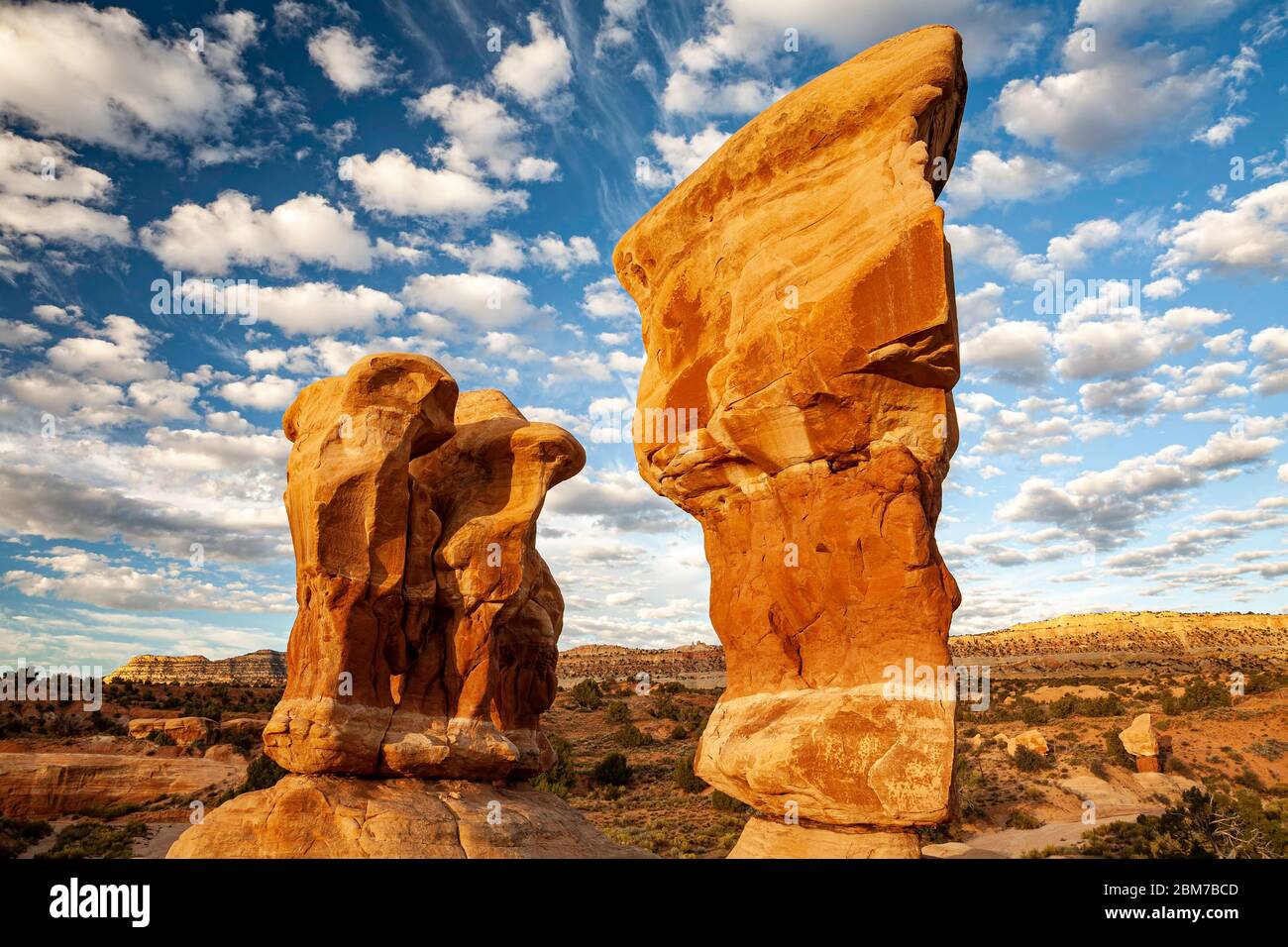 Sandstone rock formations, Devil's Garden, Grand Staircase-Escalante National Monument, Utah USA Stock Photo