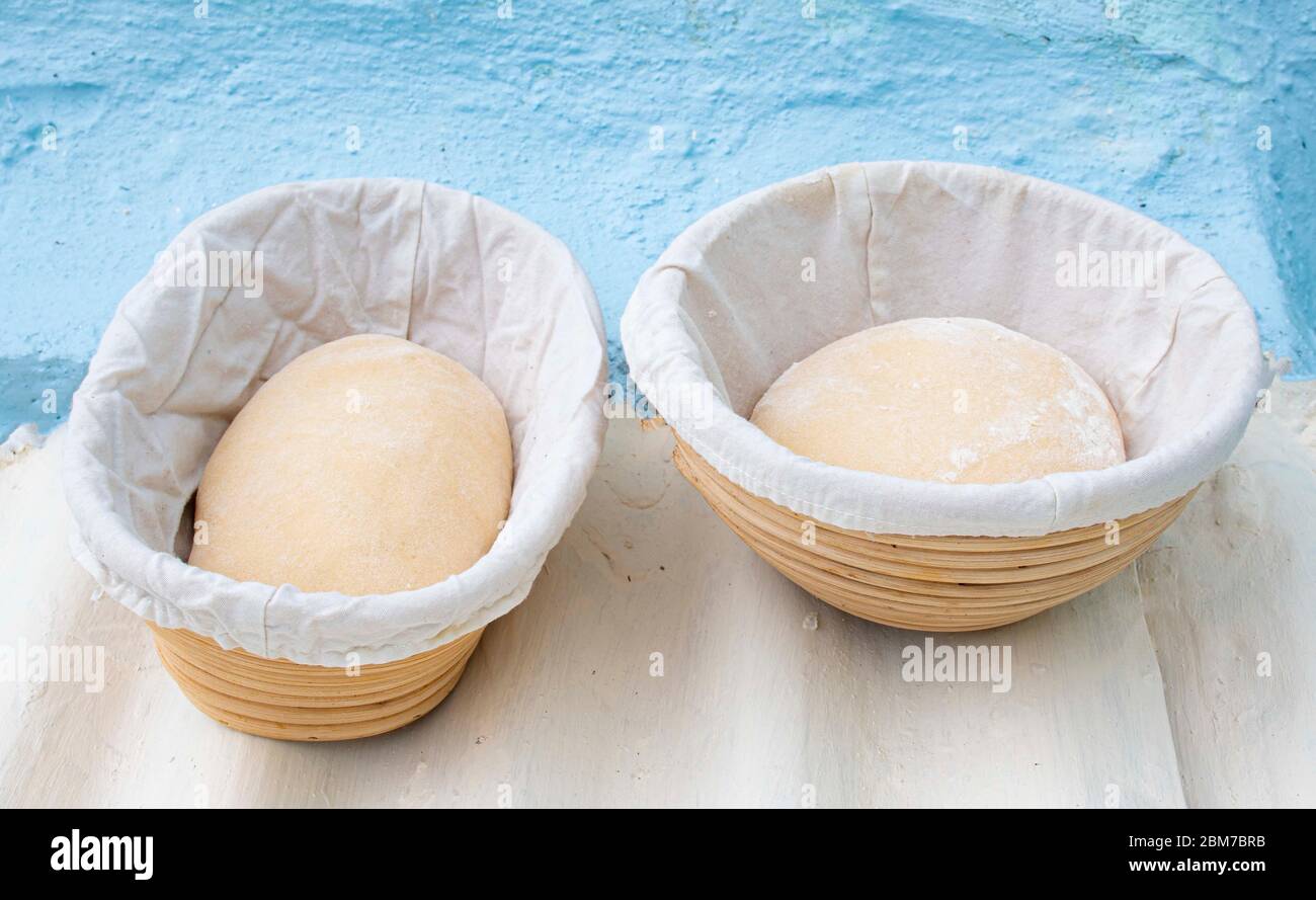 Sourdough starter  soi=our dough bread Stock Photo