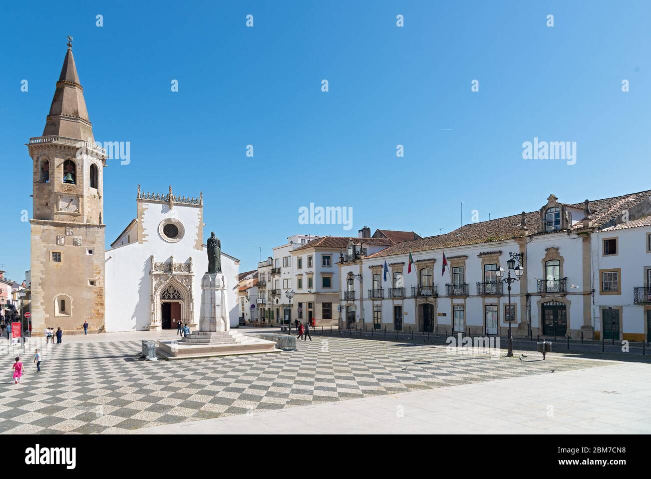 Tomar, Portugal - February 2020: The Church of Saint John the Baptist Stock Photo