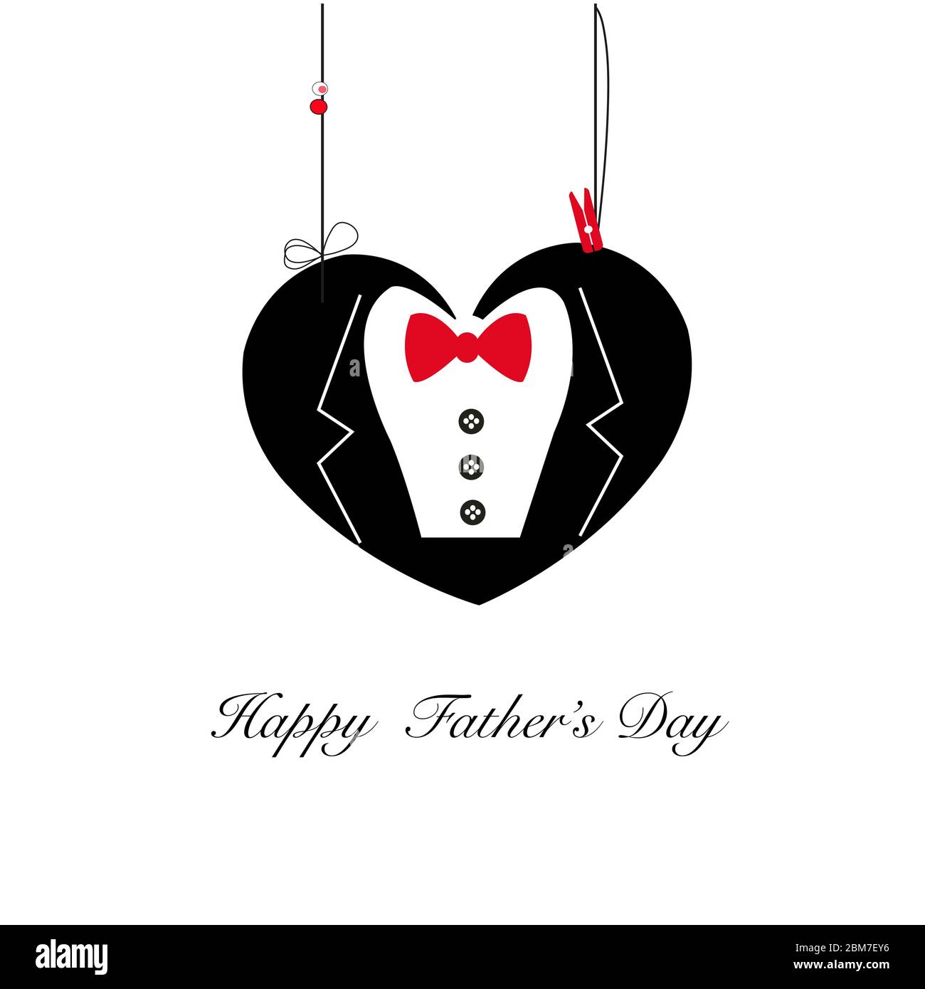 Happy Father's Day. Bow tie and jacket. Father's day greeting card ...