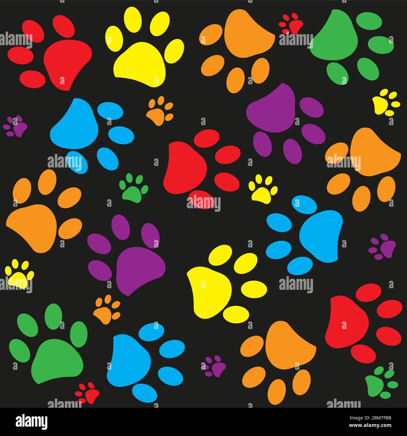 Colorful Paw print pattern vector illustration wallpaper background Stock  Vector Image & Art - Alamy