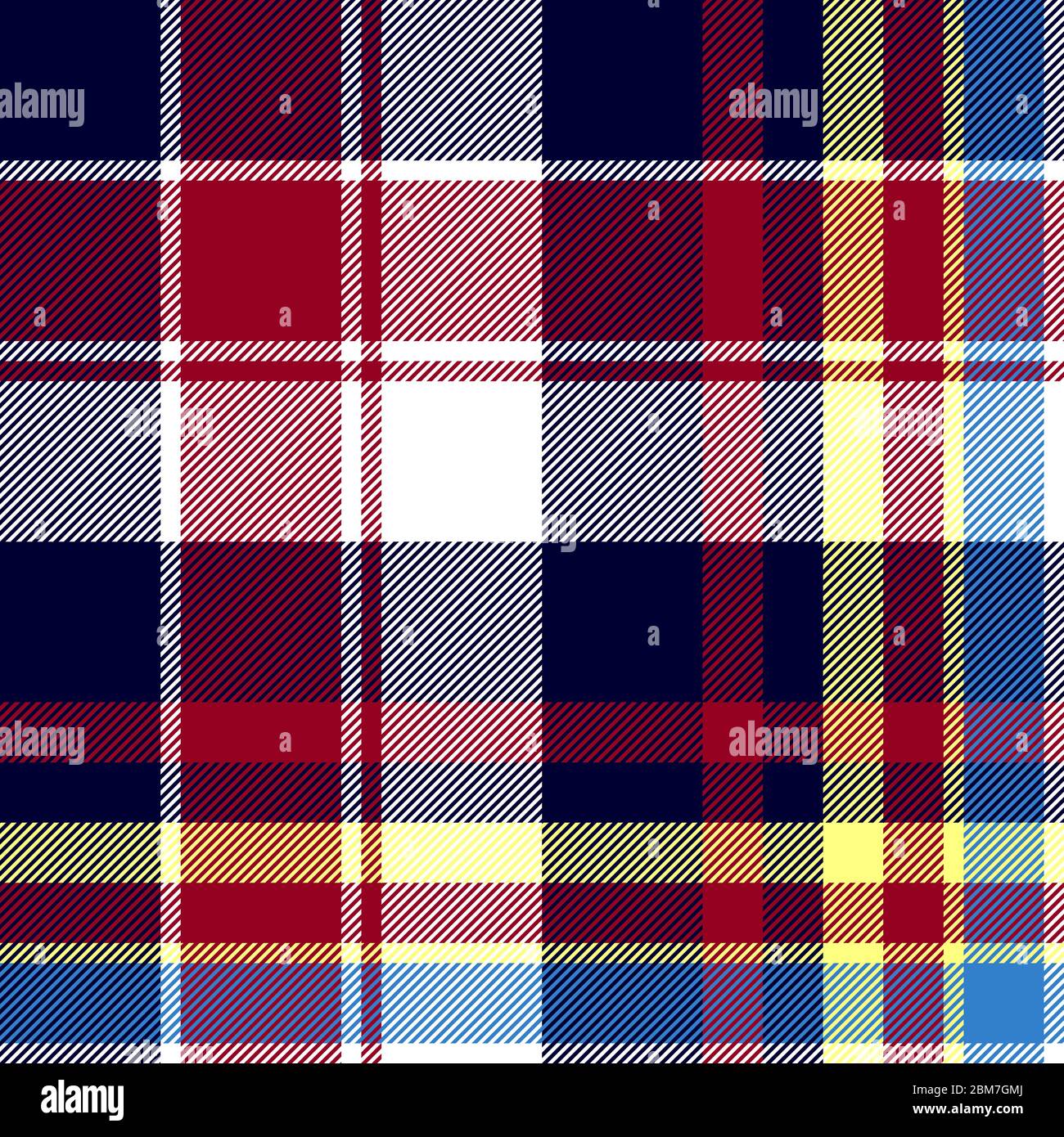 Red Blue Check Gathered Overlay