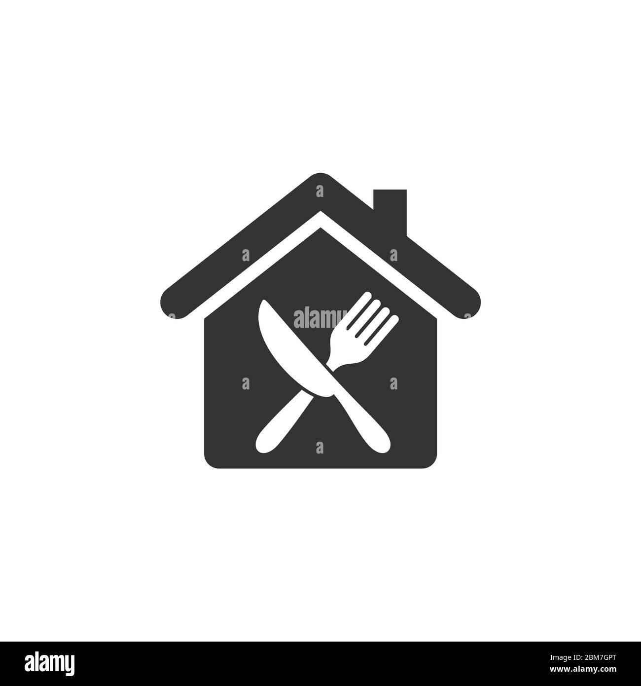 Restaurant, Home or House Icon Logo Template Illustration Design. Vector EPS 10. Stock Photo