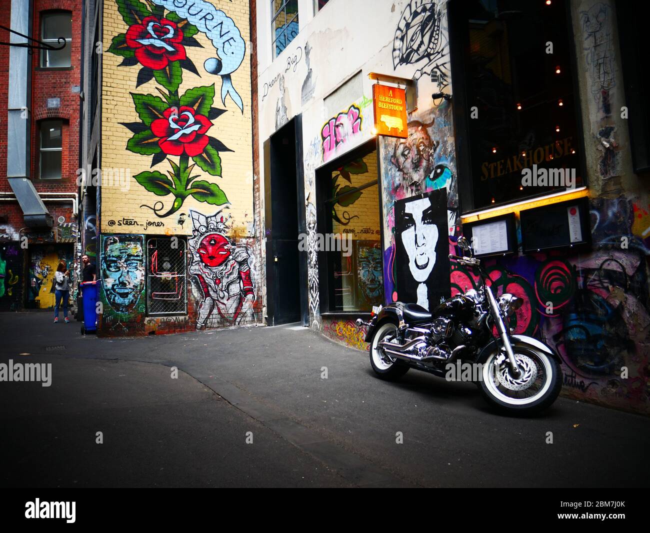 AC DC Lane Graffiti Melbourne Stock Photo