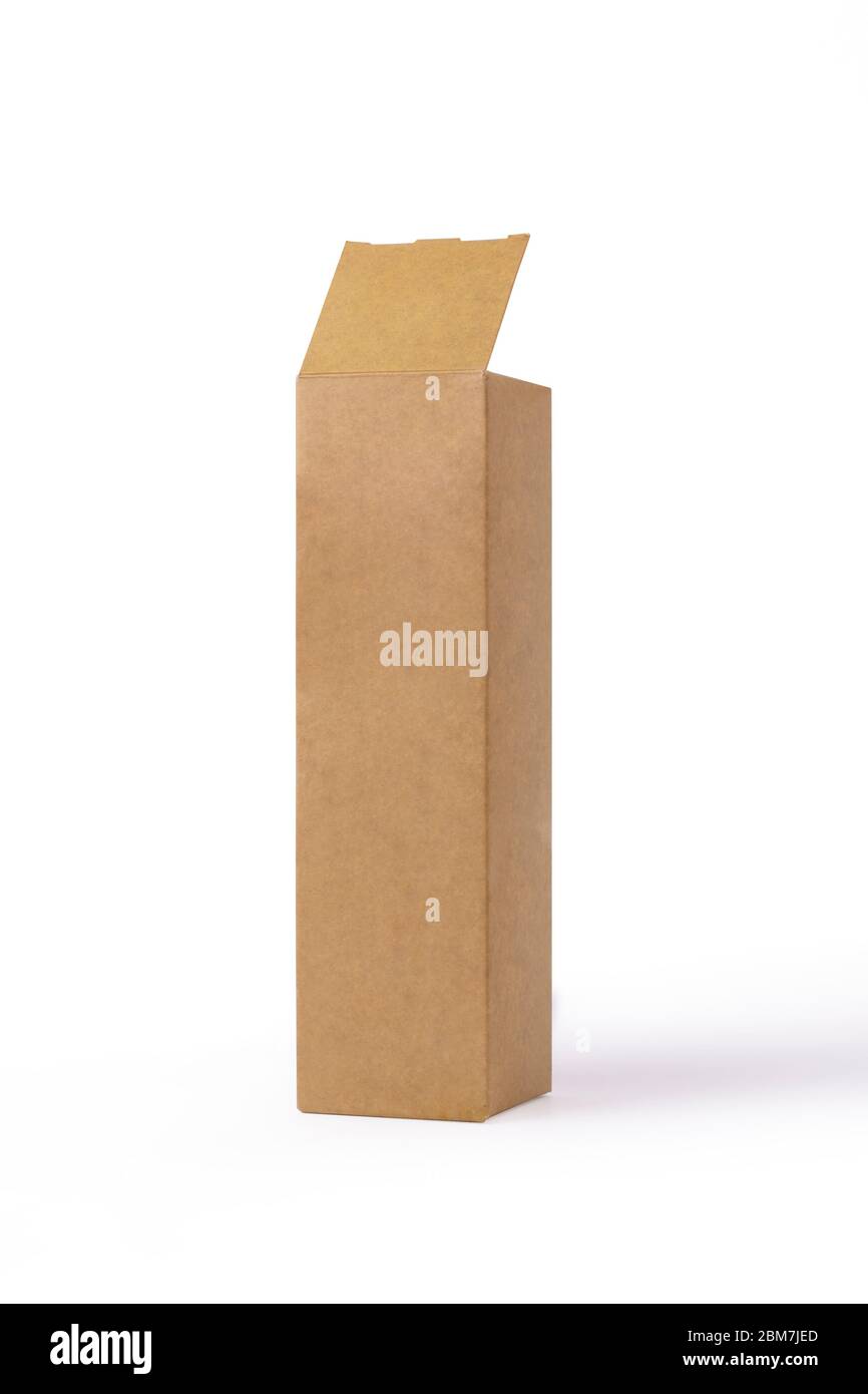 Open Cardboard Box Side View
