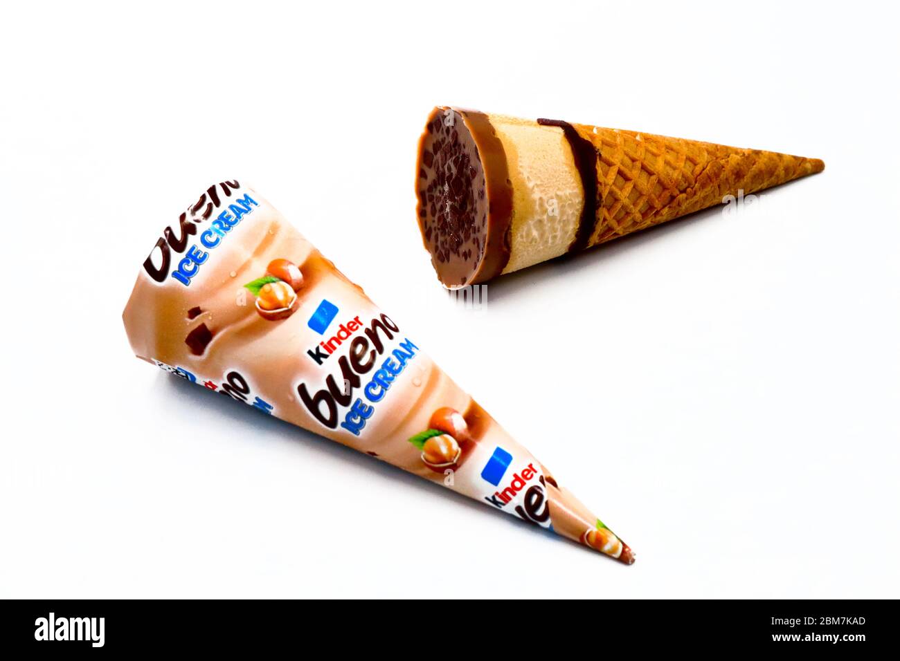 Kinder Bueno Ice Cream. Kinder is a brand of food products of The Kinder Ice Cream is a collaboration between Ferrero and Unilever Stock Photo - Alamy