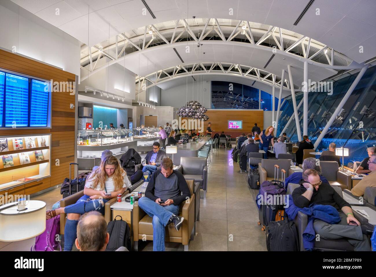 The American Airlines Flagship Lounge at Los Angeles International Airport (LAX), Los Angeles, California, USA Stock Photo