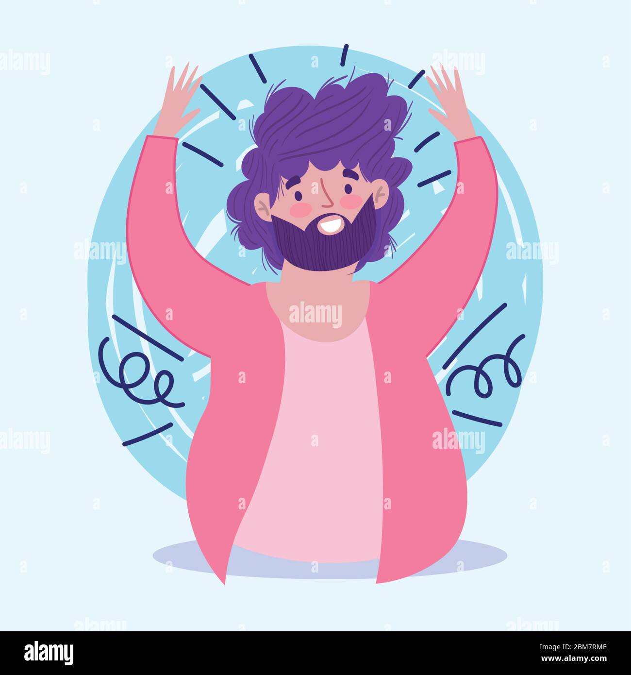 Cartoon Man Character Male Portrait Design Vector Illustration Stock Cartoon Man Character Male Portrait Design Vector Illustration Stock