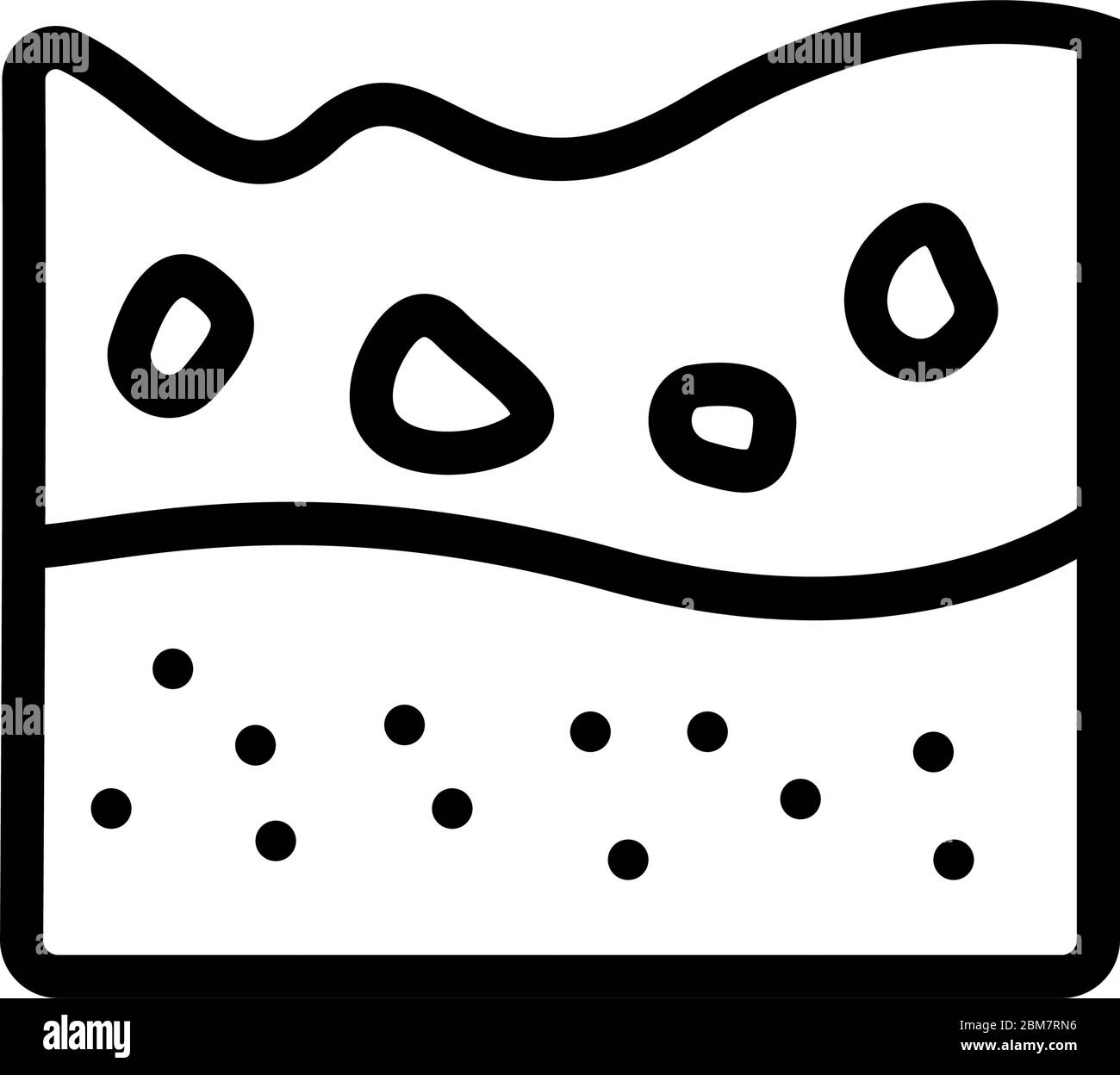 sandstone with stones priming icon vector outline illustration Stock ...