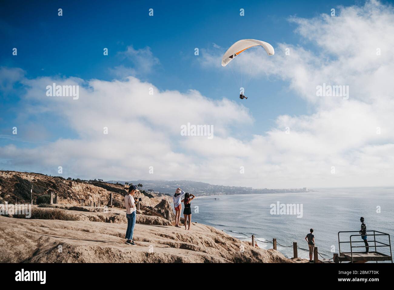 skydiving over California Stock Photo