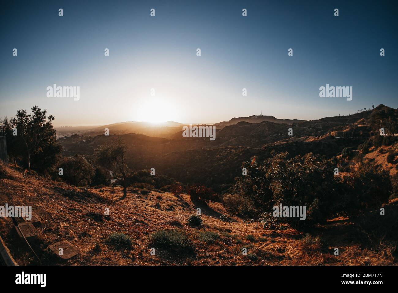 sunset over Los Angeles Stock Photo - Alamy