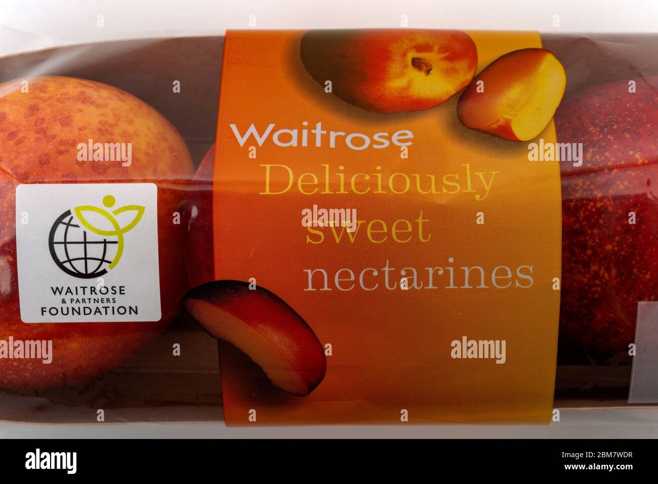 Waitrose and Partners foundation nectarines Stock Photo