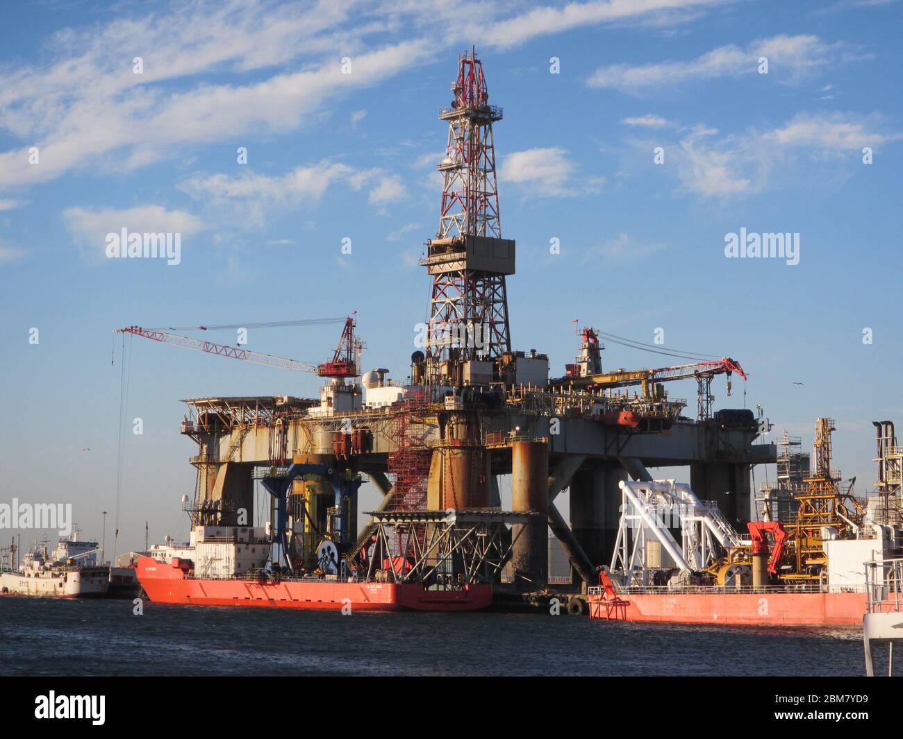 Offshore drilling platforms Stock Photo