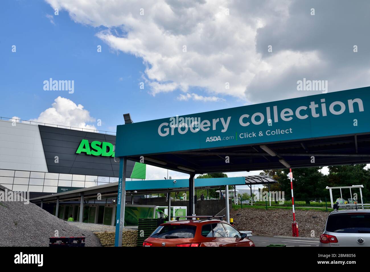 ASDA drive through exterior click and collect grocery collection point, Bristol, UK Stock Photo
