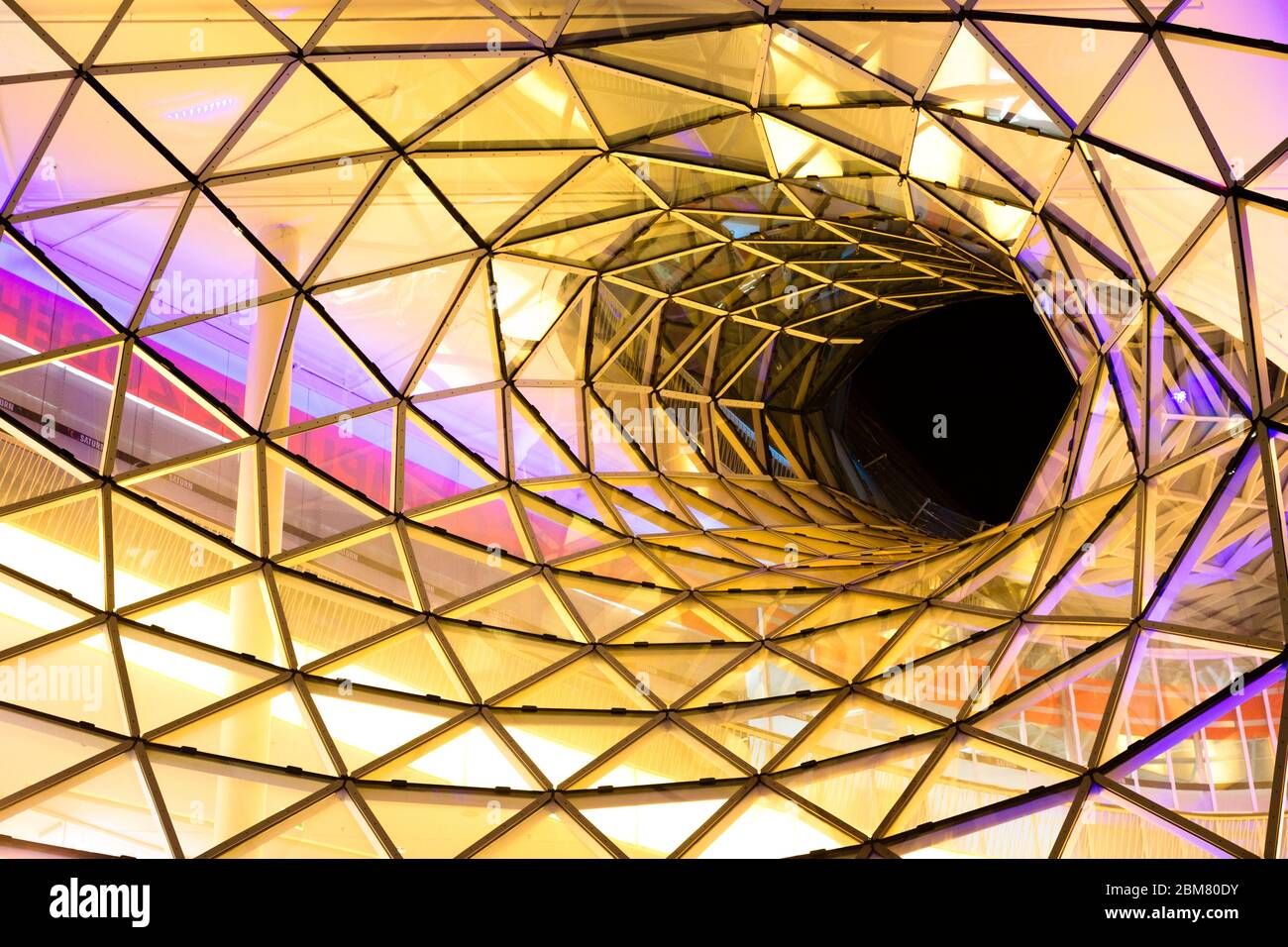 Interior detail of the MyZeil mall in Frankfurt am Main, Hesse, Germany. MyZeil is a shopping mall in the Zeil, Frankfurt, Germany. Stock Photo