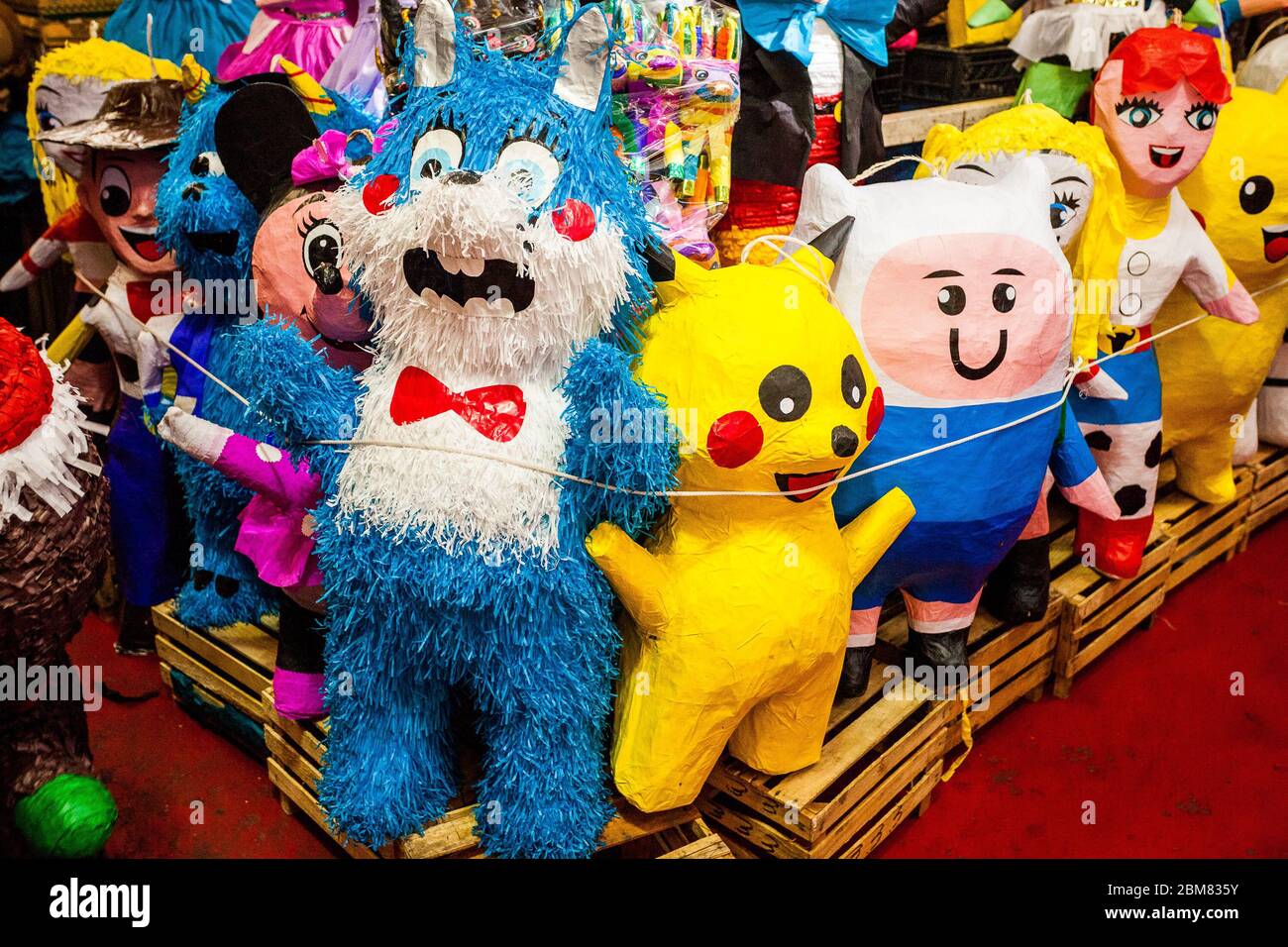 Bright pinata paper toys at the counter festival symbol for kids Stock ...