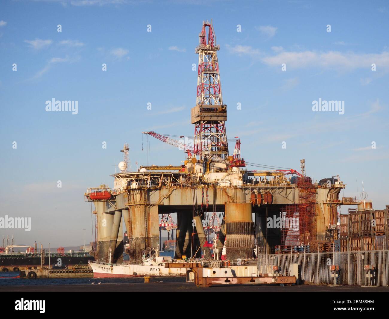 Offshore drilling platforms Stock Photo