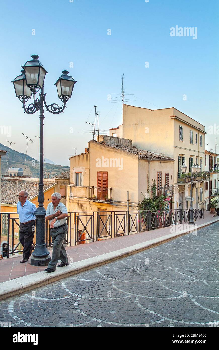 Street scene in Comune of Alia, Sicily, Italy Stock Photo