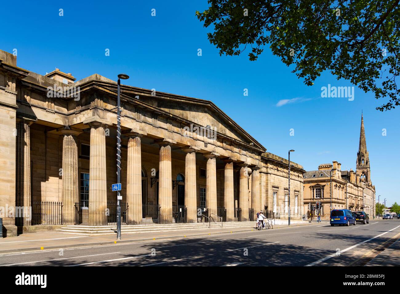 Exterior of Perth Sheriff Court House, closed during Covid-19 lockdown, Scotland, UK Stock Photo