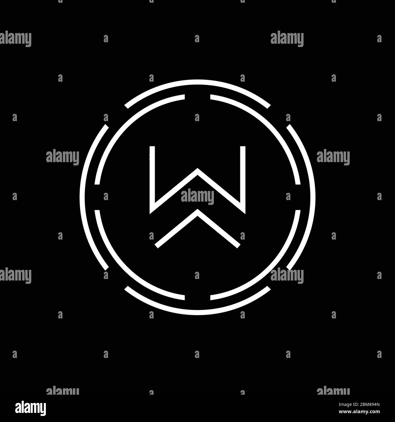 W logo Black and White Stock Photos & Images - Alamy