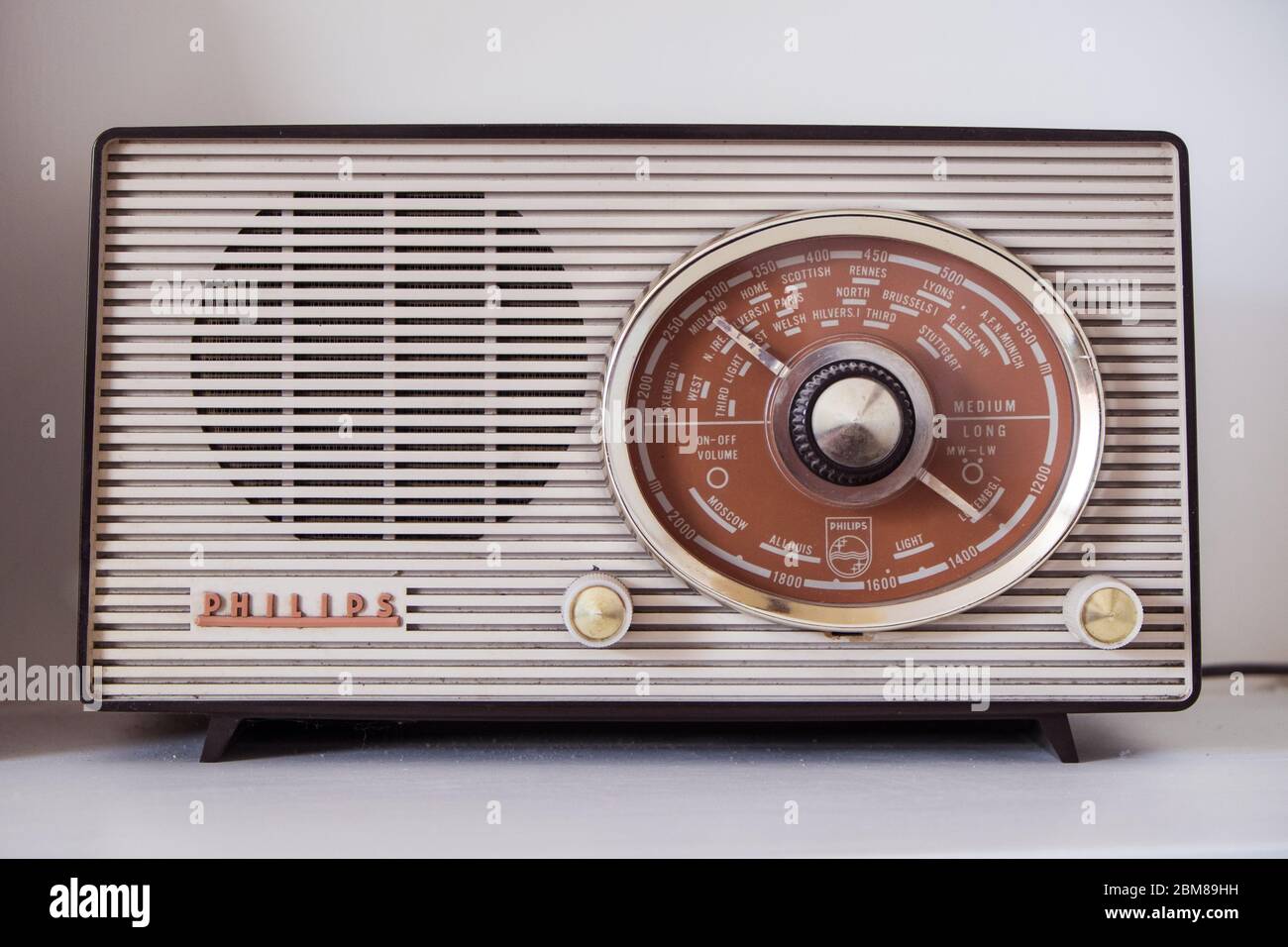Phillips Vintage Radio Stock Photo - Alamy